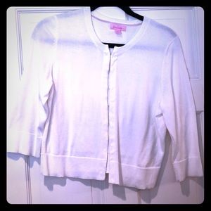 lily pulitzer cropped 3/4 length sleeve cardigan